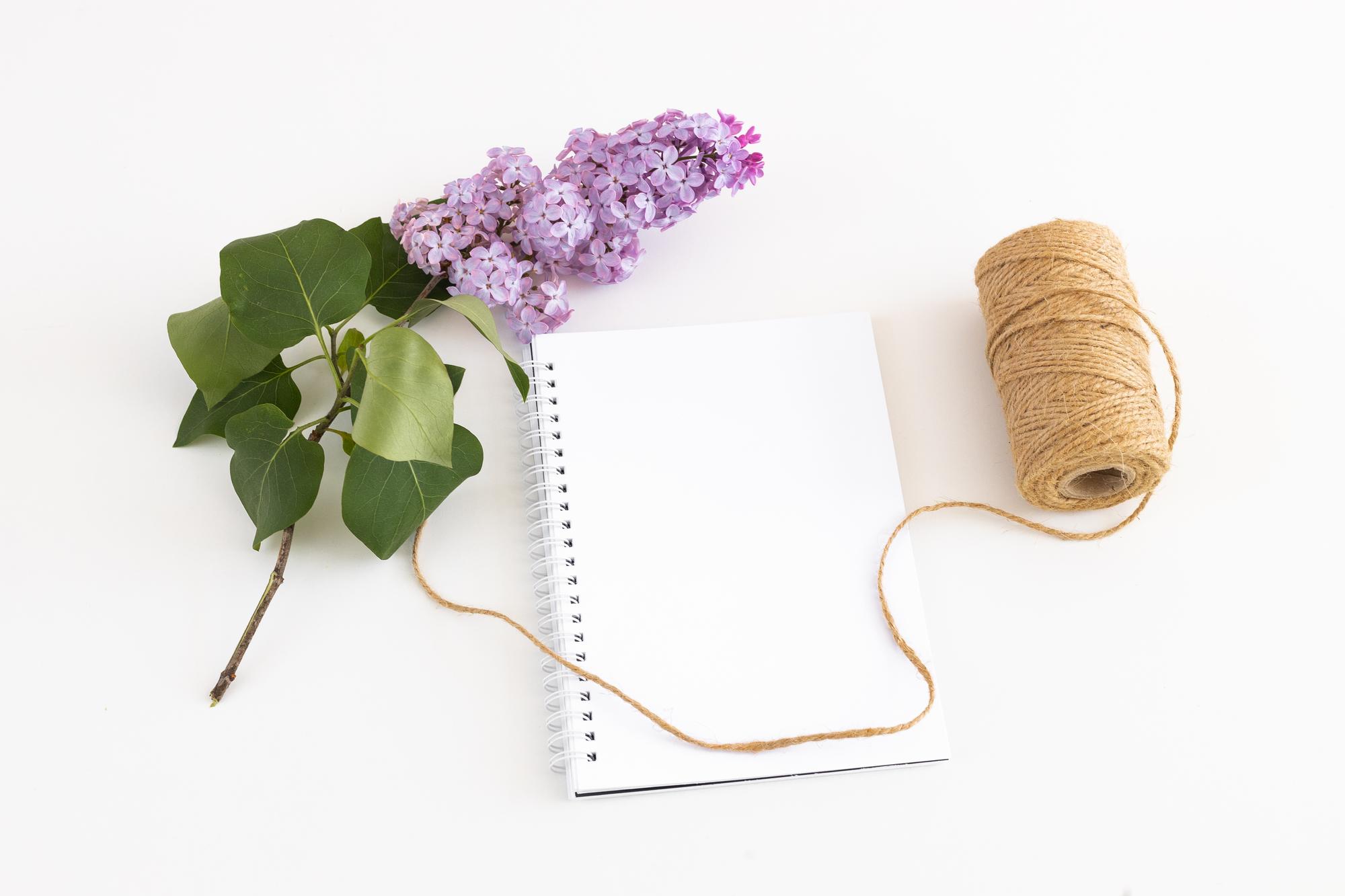 Studio table with threads and hoop